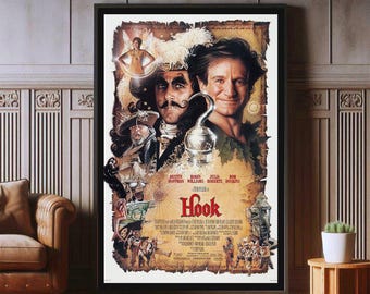 Hook Movie Poster - High Quality Canvas Art Print - Room