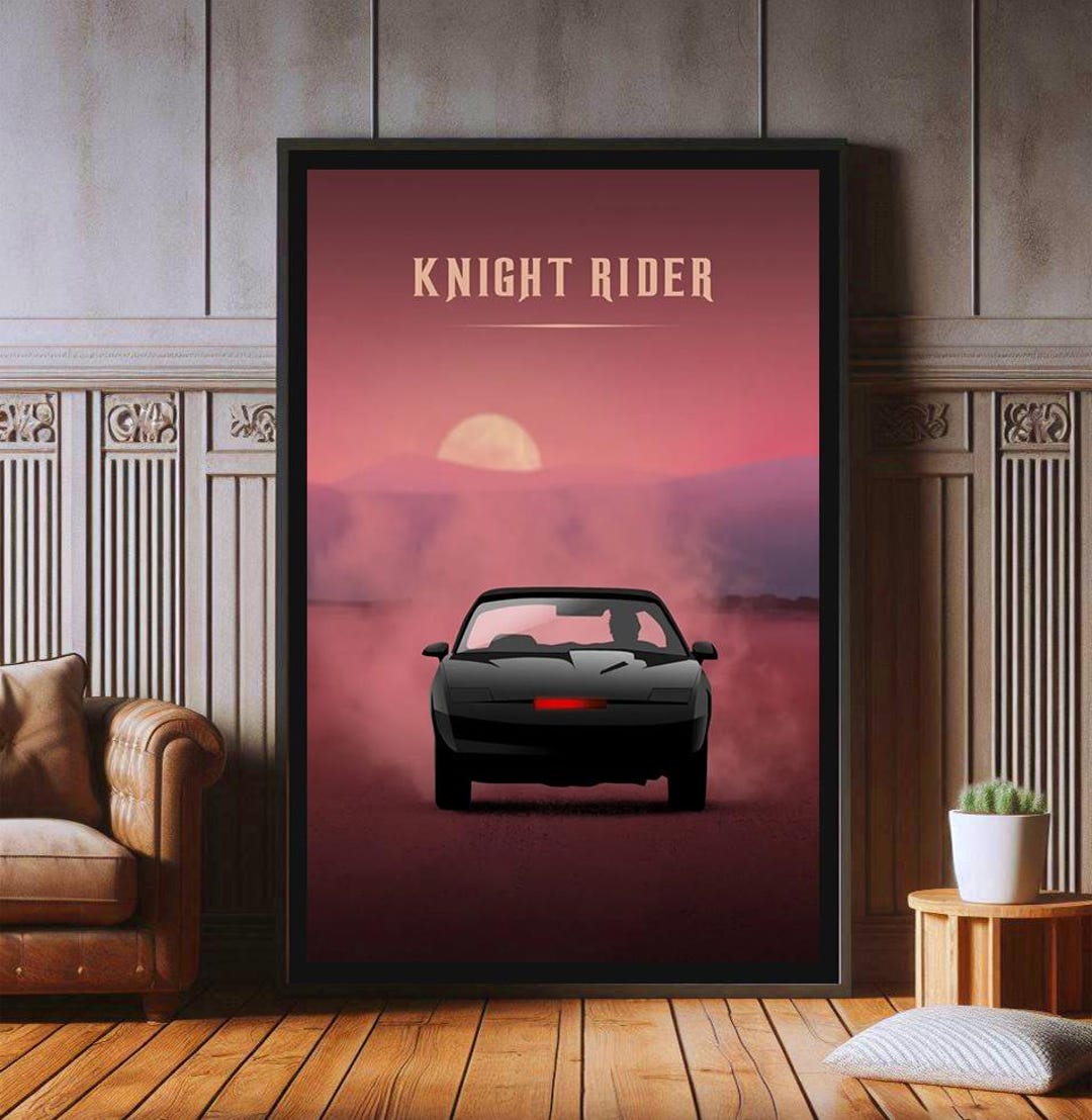 Knight Rider Part Decor 1982 Knight Rider Film Poster, High Quality Canvas Print, Popular ...