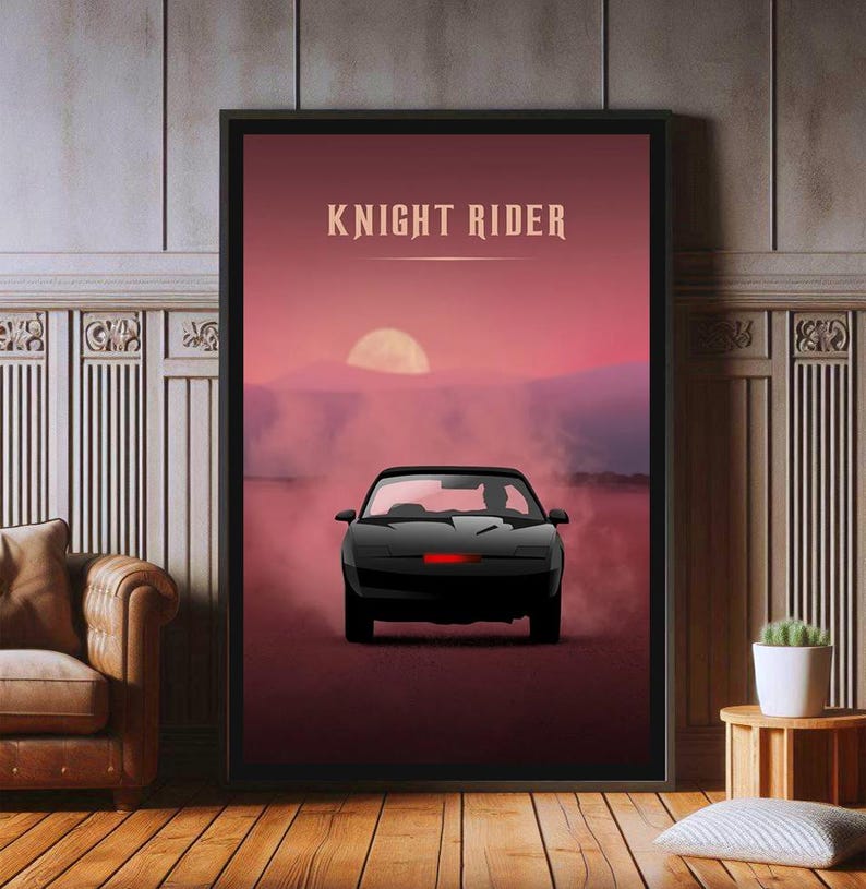 Knight Rider Letter 1982 Knight Rider Film Poster, High Quality Canvas Print, Popular ...