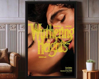 Wuthering Heights 2026 Film Poster, High Quality Canvas Print, Popular Poster Prints for Wall Aesthetic Decor, Valentine's Day gift