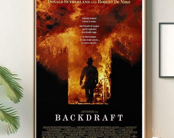 バックドラフト（1991）映画ポスター、高品質キャンバスプリント、壁面