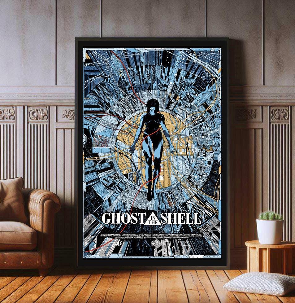 Decoratieve Wandposter Serie Manga En Anime - Stoere Afbeelding Van Een Stropd Held Op Gecoat Papier 40x30cm