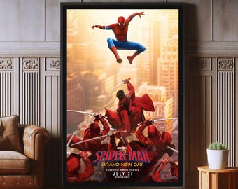 Spider-Man Brand New Day Movie Poster, High Quality Canvas Print, 2026 Popular Poster Prints for Wall Aesthetic Decor, A1,A2,A3,A4,A5,27X40