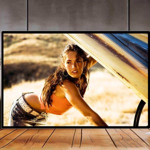 Póster de Megan Fox, impresión en lienzo de alta calidad, impresiones de póster populares para decoración estética de pared, tamaño A1, A2, A3, A4, A5, 27 x 40
