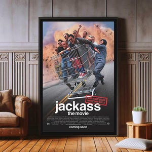 Pôster do filme JACKASS, impressão em tela de alta qualidade, impressões de pôster populares para decoração estética de parede, A1, A2, A3, A4, A5, 27X40