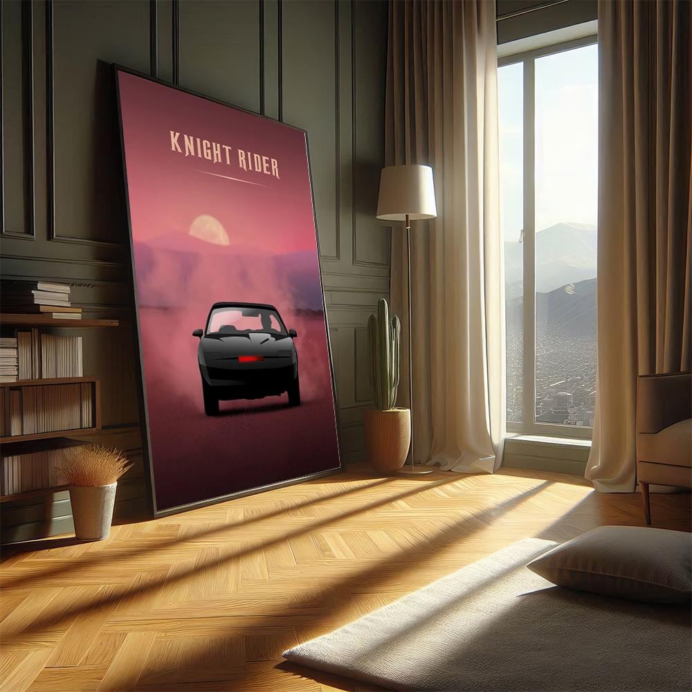 Knight Rider Part Decor 1982 Knight Rider Film Poster, High Quality Canvas Print, Popular ...