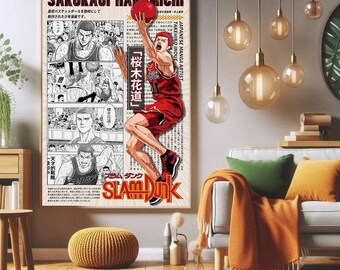 スラムダンク アニメポスター: 桜木花道 キャンバスプリント - Etsy 日本