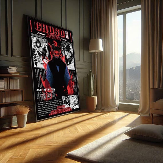 Choso Jujutsu Kaisen Anime Poster Print, High Quality Canvas Print