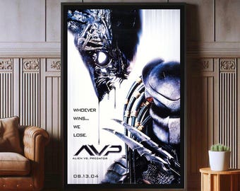 Alien Vs Predator Film Poster, High Quality Canvas Print, Popular Poster Prints for Wall Aesthetic Decor, A1,A2,A3,A4,A5,27X40