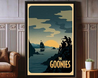 The Goonies Film Poster, High Quality Canvas Print, Popular Poster Prints for Wall Aesthetic Decor, A1,A2,A3,A4,A5,27X40''