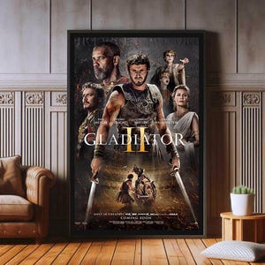 Gladiator 2 Movie Poster: Wall Art Canvas Print