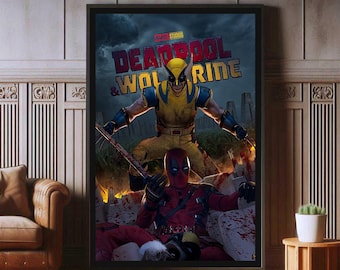 Deadpool & Wolverine Canvas Poster: Wall Art Decor