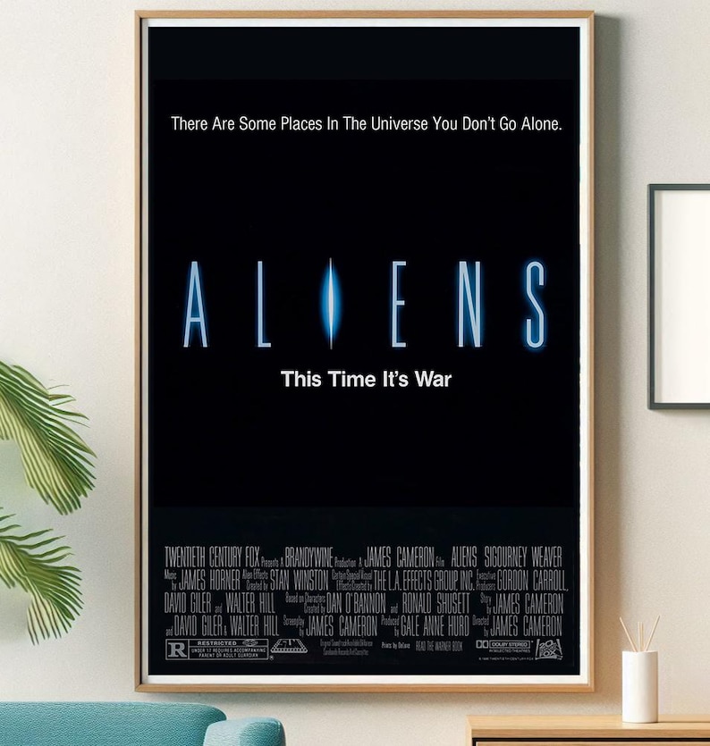 1986 Aliens Movie Poster, High Quality Canvas Print, Popular Poster ...