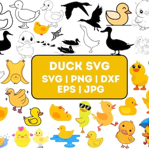 Duck Svg Bundle | Rubber Ducky Svg | Rubber Duck Svg | Duck Clipart | Duck Cut File | Duck Png | Rubber Duck Clipart| Yellow Duck Svg