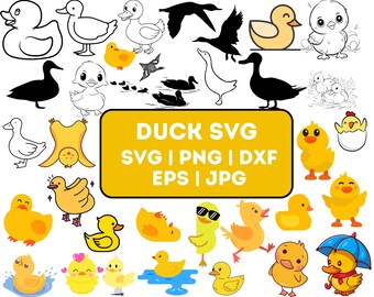 Duck Svg Bundle | Rubber Ducky Svg | Rubber Duck Svg | Duck Clipart | Duck Cut File | Duck Png | Rubber Duck Clipart| Yellow Duck Svg