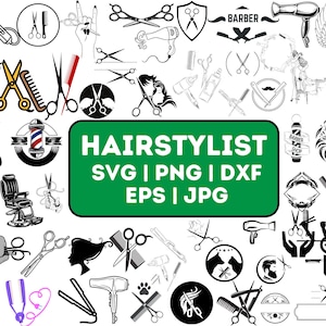 Hairdresser Svg Bundle, Equipment Svg Bundle, Cut Files, Hairdresser Tools Svg, Hairdresser Vector Files, SVG, Png, Clipart, Clip Art