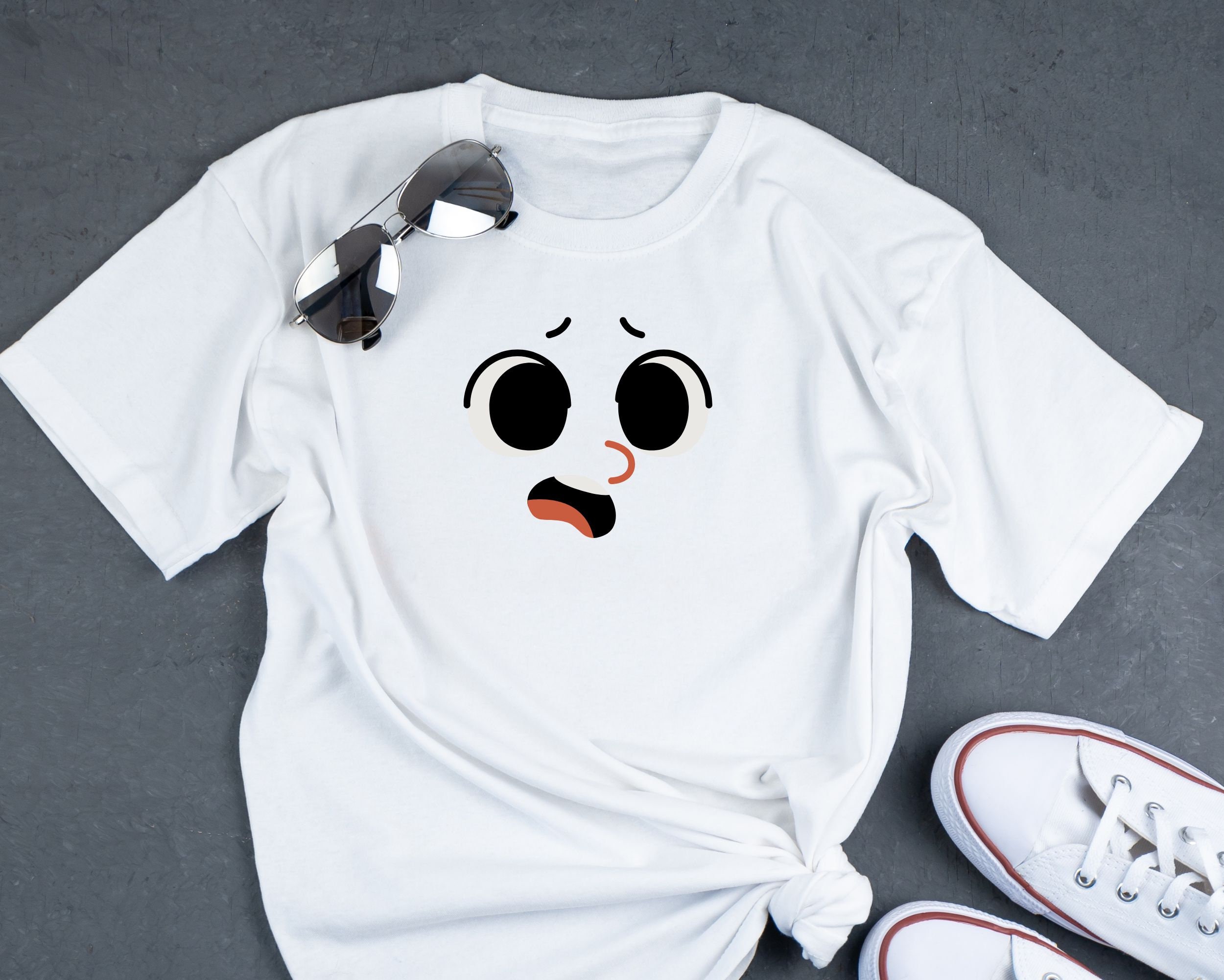 Cartoon Emotion Faces SVG Bundle, Kawaii Face SVG, Cute Funny Face SVG ...