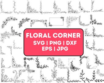 Corner svg Bundle | Corner svg | Floral corner svg files | Decorative Page Corner SVG | Corner Pattern Border Frames Svg |Instant Download