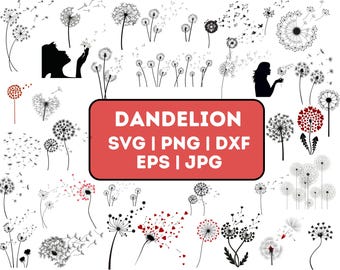 Dandelion SVG, Dandelion Svg Bundle, Dandelion Vector, Dandelion Cricut, Dandelion Clipart, Dandelion Files For Cricut, Silhouette, Clip Art