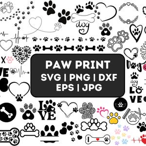 Paw Print Svg, dog Paw SVG, Dog Svg, Paw Svg, Animal Paw Svg, cat Paw Svg, Dog Paw Print Cut File, Paw Print Cut File, Animal Print Svg