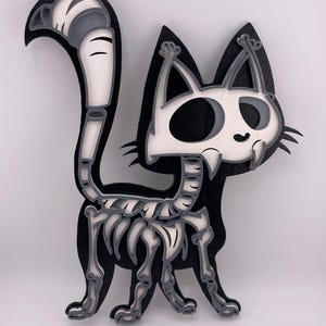 Skeletal Xray Halloween Kitty