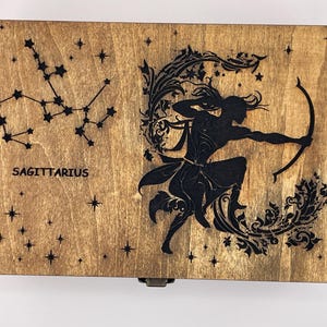 Sagittarius Wooden Zodiac Gift Box