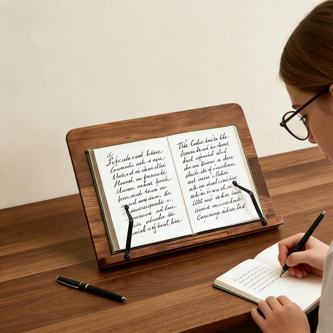 Study Stand Student Learning Stand, Personalized Wooden Reading Stand, Adjustable ...