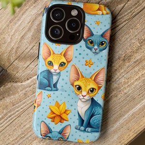 Custodia per iPhone 16 Sphynx cat, Samsung S24, Google Pixel 8 Pro, Google Pixel 9 Pro, design della custodia per iPhone 15, design gatto per iPhone