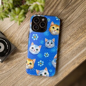 Custodia per iPhone 16, Samsung S24, Google Pixel 8 Pro, custodia per iPhone 16 Pro, custodia rigida per iPhone 16, design della custodia per iPhone 15, design del gatto per iPhone
