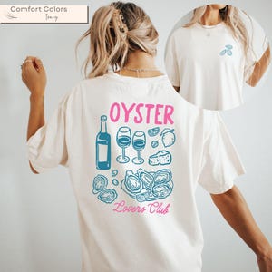 Oysters shirt, Oyster shirt, Oysters & Champagne, Hand-Drawn Oyster Tee, Ocean Lover Shirt, Seafood Graphic Tee, Coastal Aesthetic, Seafood