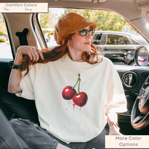 Cherry T shirt, Cherry shirt, Vintage cherry shirt, Fruit tshirt, Retro cherry shirt, Cherry lover gift, Cherries tee, Cherry shirte
