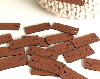 Washable Leatherette Tags (25 pieces)