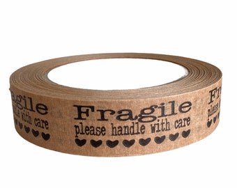 Kraft Tape Adhesive Paper Tape  (54 yards x 1" high)