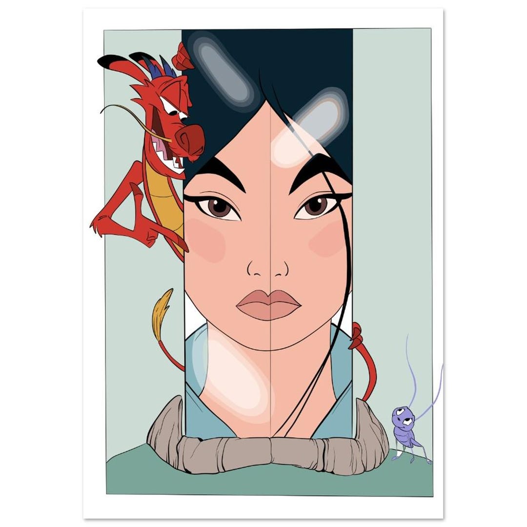Mulan Disney Movie Poster Wall Art Interior Decoration Dragon Muchu - Etsy