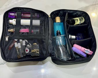 Perfume Organizer Case | Black Portable Fragrance Travel Bag | Maximalist Scent Carrying Case