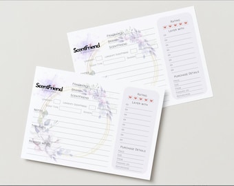 Printable Fragrance Journal: Scent Card & Wishlist (Digital Download)