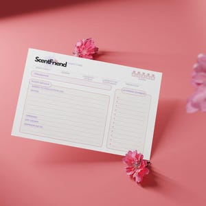 Organize Your Fragrance Loves | Digital Scent Journal | Printable A6 Body Mist Planner | FREE Wishlist | Perfect for Perfume Lovers