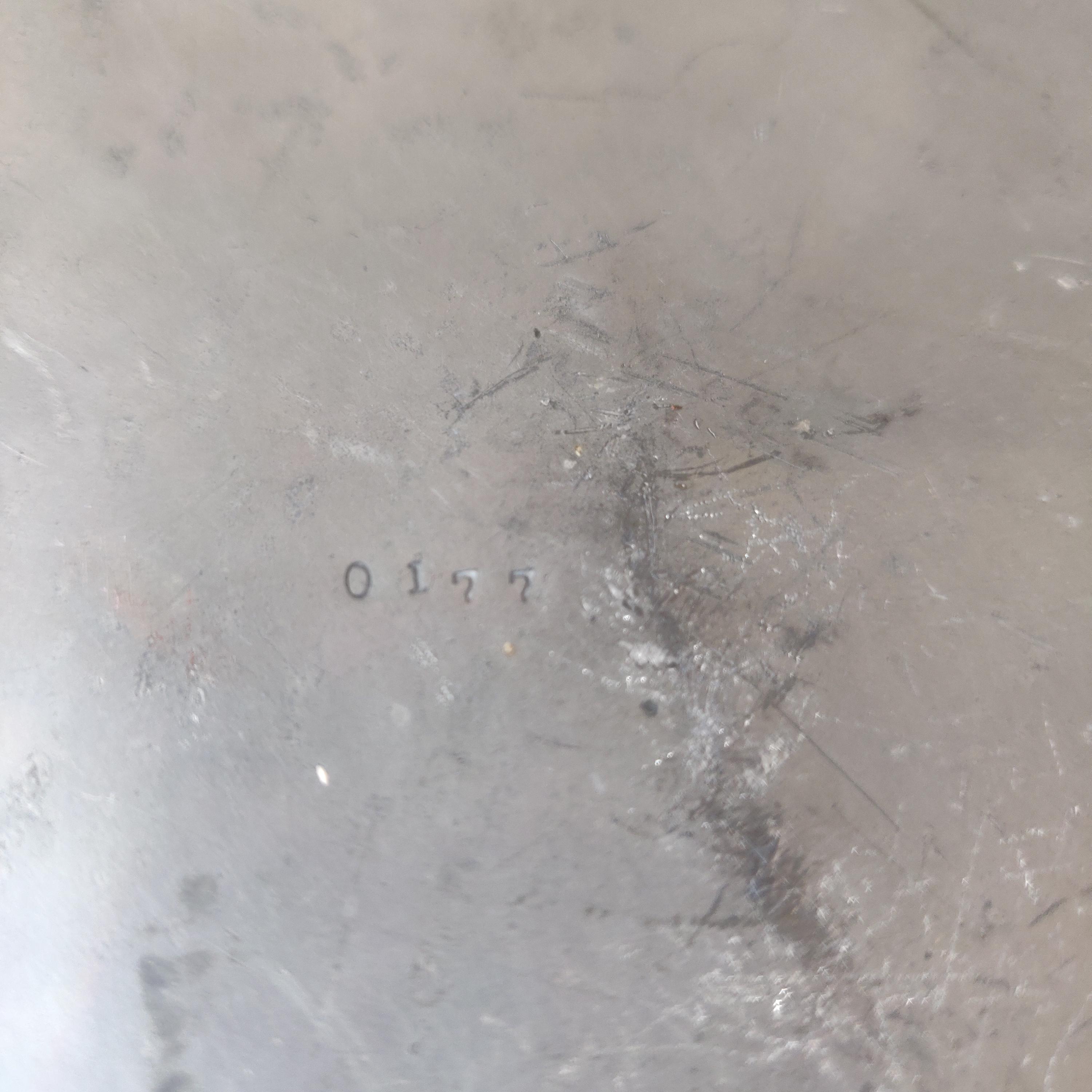 Antique Art Nouveau Pewter Tray: Hand Beaten 20th Century Decor