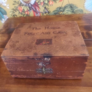Vintage 1950s Boots the Chemist home first aid kit in original box with contents