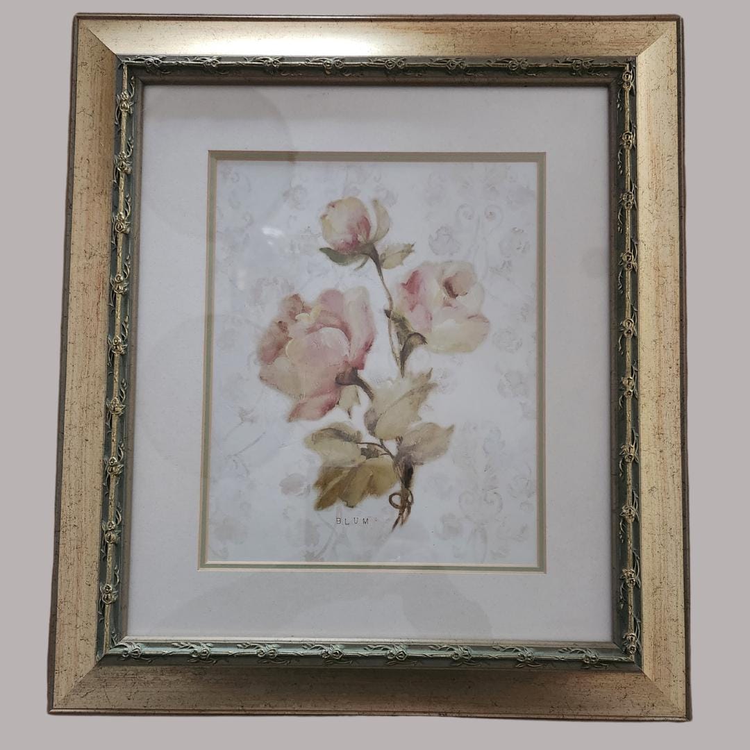 Cheri Blum ヴィンテージ　カラー　花　ウォールプレート　壁掛け カラーの花のウォールプレート 壁掛け／Cheri Blum ヴィンテージ