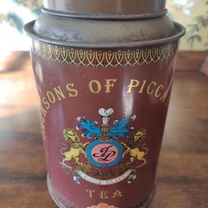 Vintage Jackson's of Piccadilly tea tin caddy