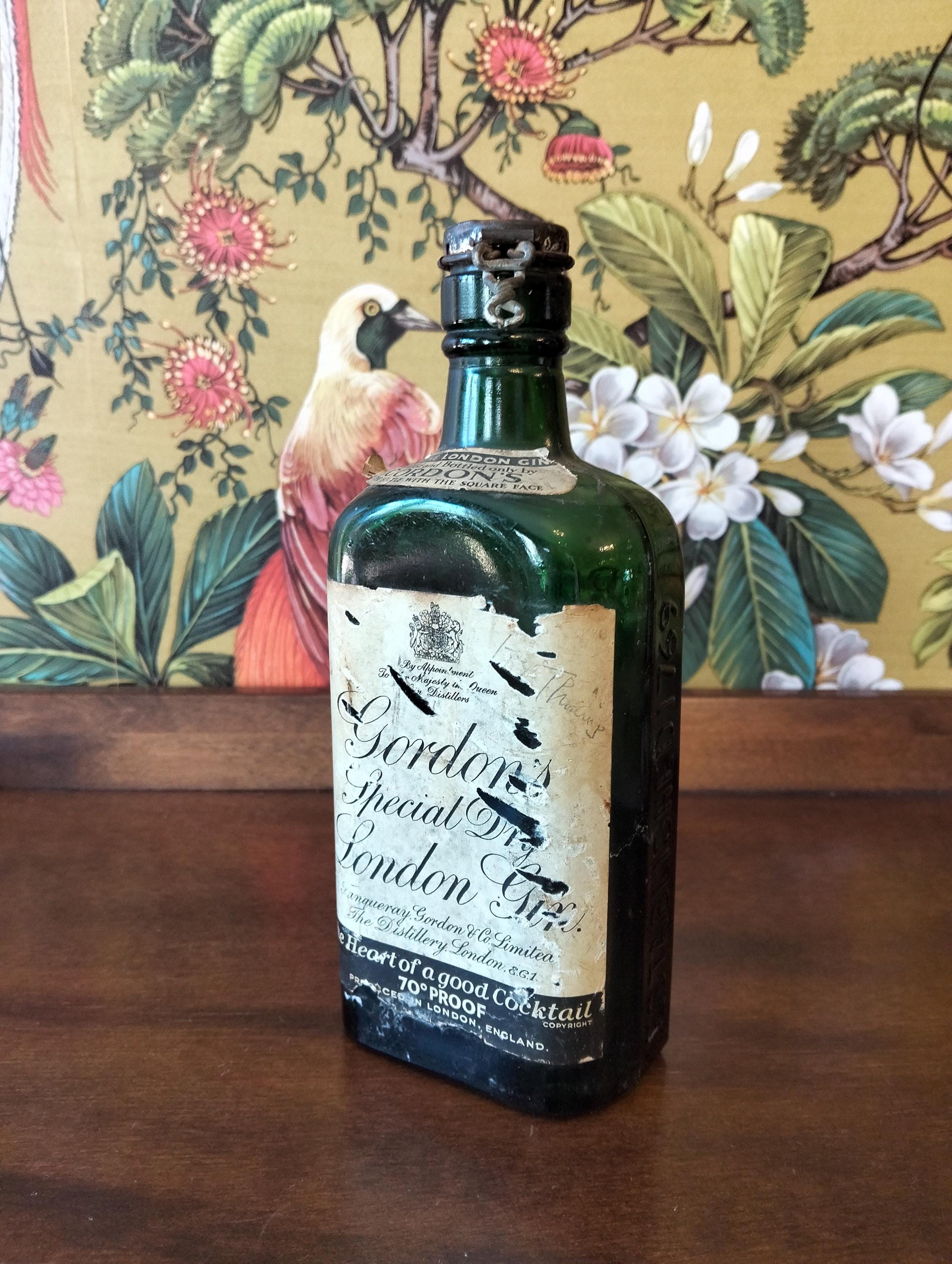 Antique Gordon's London Dry Gin Bottle - Etsy