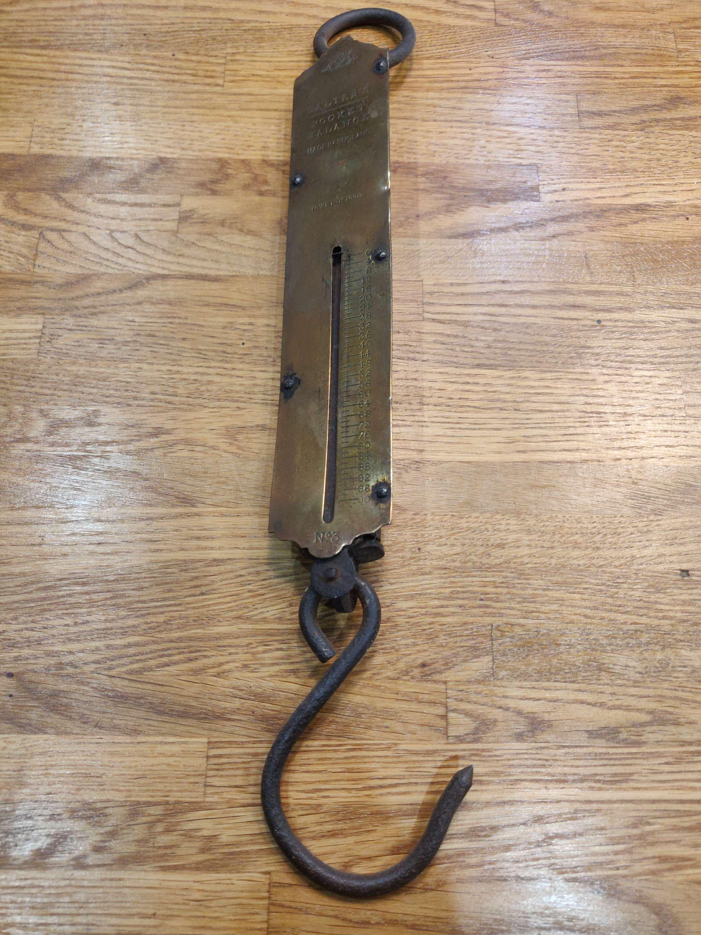 ヴィンテージ ソルター No.3 真鍮製肉秤：1940年代～50年代 キッチン