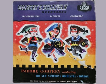 Disco de vinilo vintage Decca Gilbert & Sullivan Overtures LW 5226