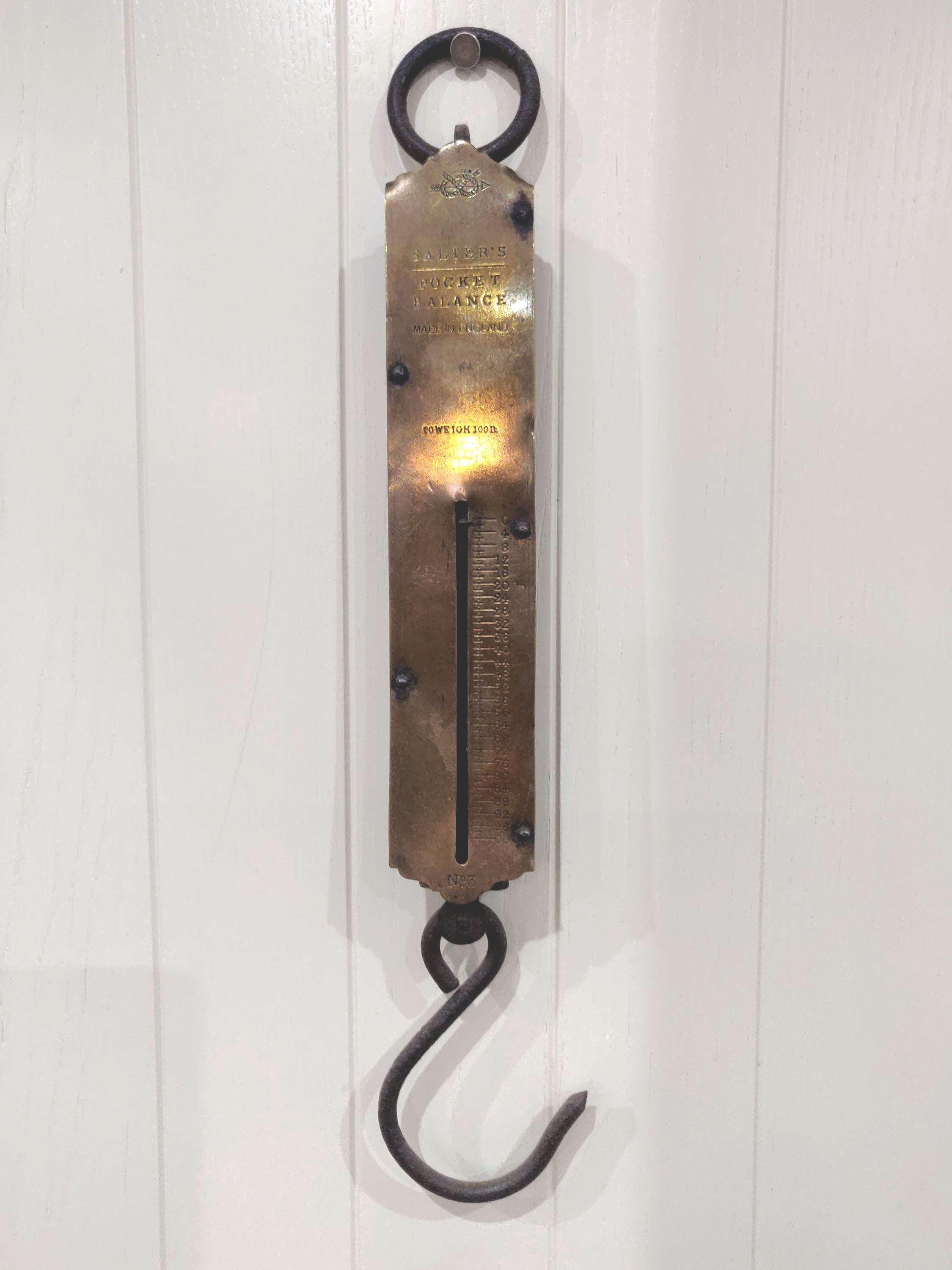 ヴィンテージ ソルター No.3 真鍮製肉秤：1940年代～50年代 キッチン