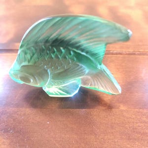 Lalique kleine grüne Fische markiert lalique echtes Einzelteil