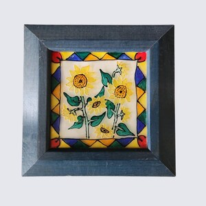 Sunflowers Mosaic framed artwork