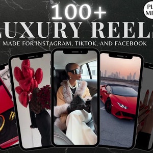 100+ Rich Luxury Women Reels | Luxury Faceless Digital Marketing Videos With Master Resell Rights | MRR/PLR | Luxe Reels | Instant Download
