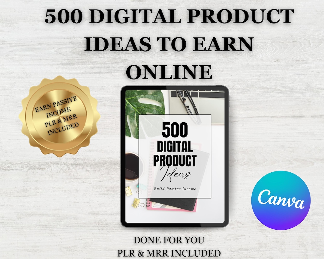 500 Digital Product Ideas for Passive Income, Masterresell Rights, Done ...