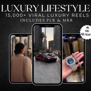 15,000+ Viral Luxury Rich Lifestyle Videos Reels, Cars, Yacht, Plane, Millionaire, TikTok, Instagram, YouTube, Digital Marketing, MRR, PLR